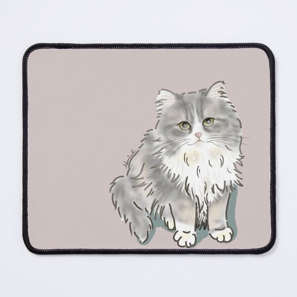 Item preview, Fluffy Silver Tabby Rescue Cat designed and sold by hanielmeowtrait.