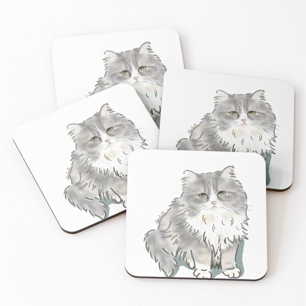 Item preview, Fluffy Silver Tabby Rescue Cat designed and sold by hanielmeowtrait.