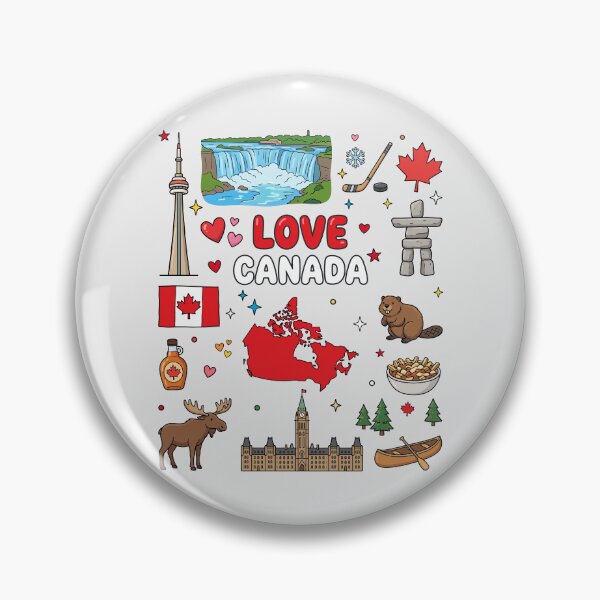 Item preview, Canada Landmarks, Nature & Culture Cute Doodle Collage designed and sold by mashmosh.