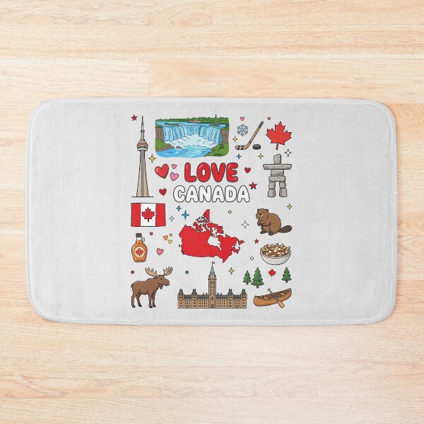 Item preview, Canada Landmarks, Nature & Culture Cute Doodle Collage designed and sold by mashmosh.