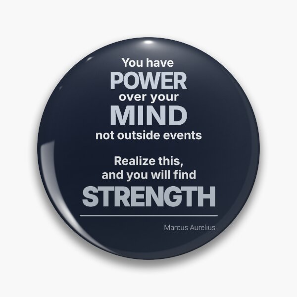 Item preview, You Have POWER Over Your Mind - Marcus Aurelius - Stoic Minimalist Quote - Light Version designed and sold by Stoic Core.