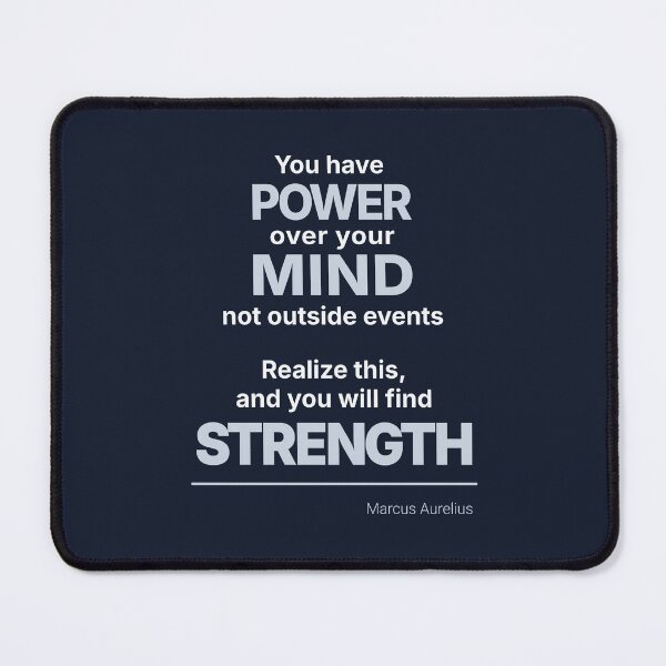 Item preview, You Have POWER Over Your Mind - Marcus Aurelius - Stoic Minimalist Quote - Light Version designed and sold by Stoic Core.