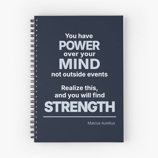 Item preview, You Have POWER Over Your Mind - Marcus Aurelius - Stoic Minimalist Quote - Light Version designed and sold by Stoic Core.