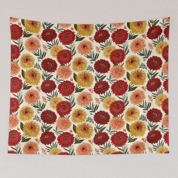 Item preview, Ornamental Zinnia - Tropical Flower Pattern - Gifts For Wife designed and sold by RoyalStarsPatts.