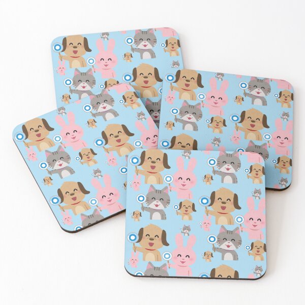 Item preview, Cute Cartoon Animals Dogs Cats Rabbits Kawaii Pattern designed and sold by NikBrin Prevail .