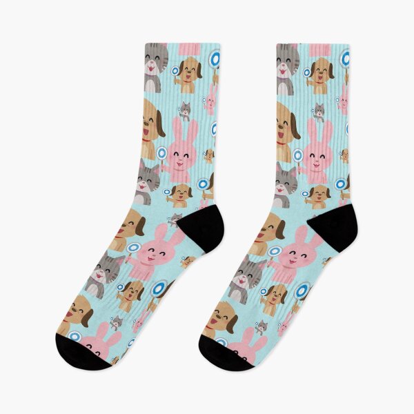 Item preview, Cute Cartoon Animals Dogs Cats Rabbits Kawaii Pattern designed and sold by NikBrin Prevail .