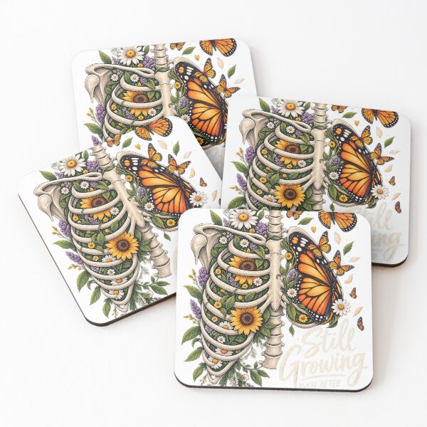 Item preview, Still Growing Butterfly Floral Skeleton designed and sold by JANAWIYSTUDIO.