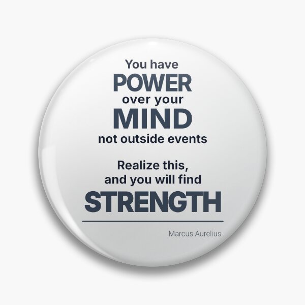 Item preview, You Have POWER Over Your Mind - Marcus Aurelius - Stoic Minimalist Quote - Dark Version designed and sold by Stoic Core.