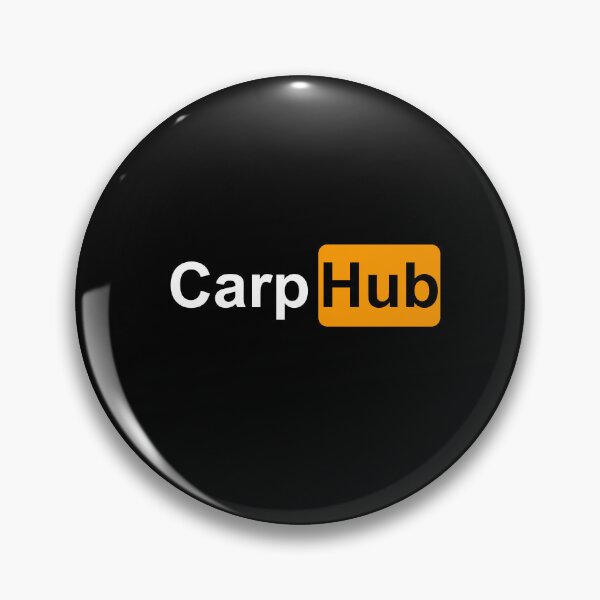 Item preview, CarpHub Funny Parody - Sarcastic Carp Fishing Logo designed and sold by GeekAnglerStore.