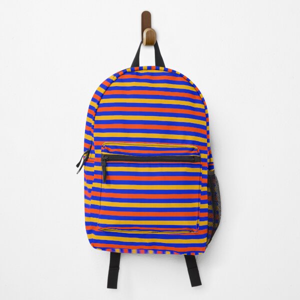 Item preview, Orange And Yellow Stripes Design Blue  designed and sold by PatternTitan.