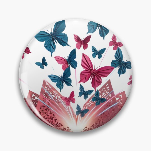 Item preview, Colorful Origami Butterfly Flying from a Red Book designed and sold by Marcu Ioachim.