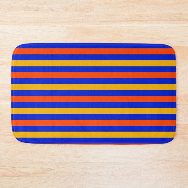 Item preview, Orange And Yellow Stripes Design Blue  designed and sold by PatternTitan.