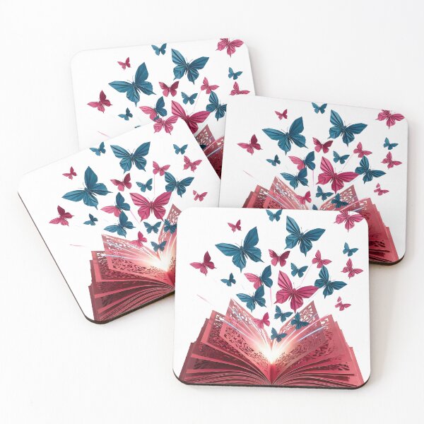 Item preview, Colorful Origami Butterfly Flying from a Red Book designed and sold by Marcu Ioachim.