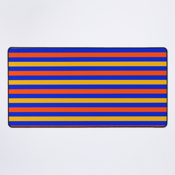 Item preview, Orange And Yellow Stripes Design Blue  designed and sold by PatternTitan.