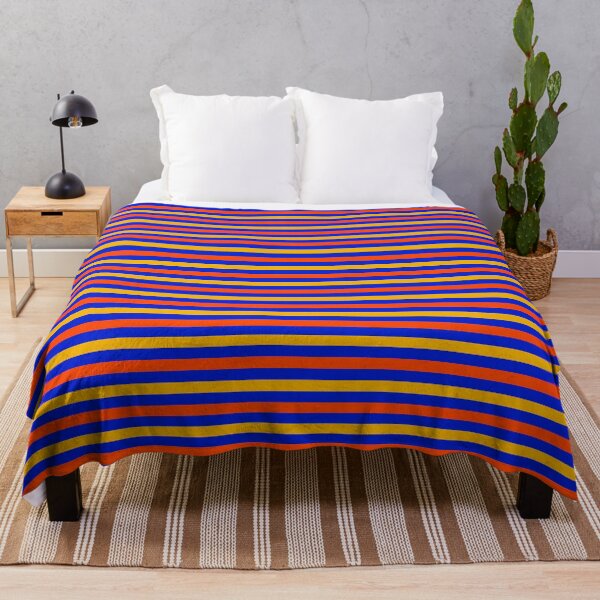 Item preview, Orange And Yellow Stripes Design Blue designed and sold by PatternTitan.