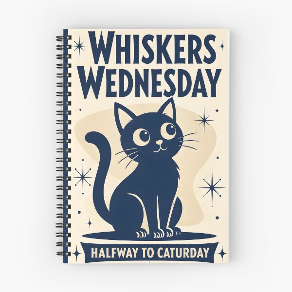 Item preview, Whiskers Wednesday Cat Art designed and sold by John-NW-Shop.