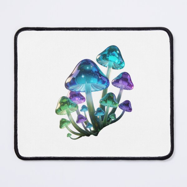 Item preview, Enchanted Blue Mushrooms – Magical Forest Cottagecore Sticker designed and sold by AillustriaAK.