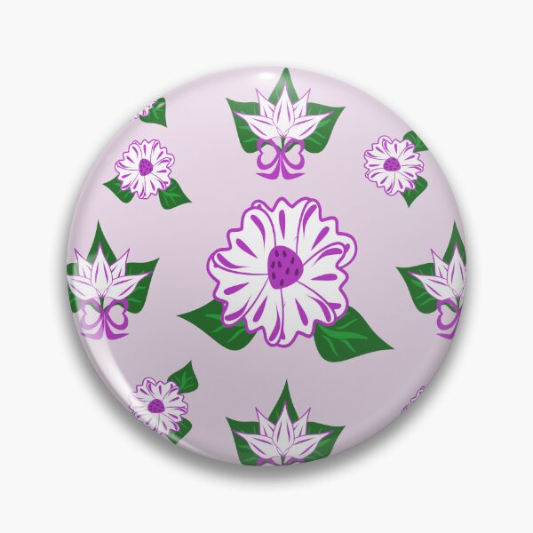 Item preview, Cute Purple Floral Pattern Background with Floating Flowers and Leaves designed and sold by Ei-Ei.