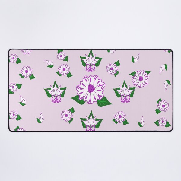 Item preview, Cute Purple Floral Pattern Background with Floating Flowers and Leaves designed and sold by Ei-Ei.