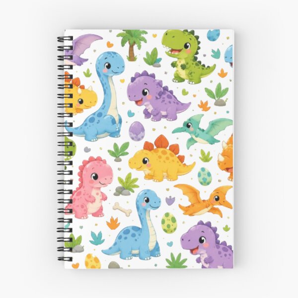 Item preview, Cute Seamless Dino Pattern - Colorful Prehistoric Animals designed and sold by ToonyTeez.
