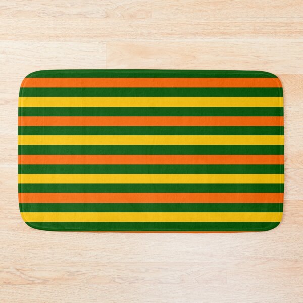 Item preview, Orange And Yellow Stripes Design Green  designed and sold by PatternTitan.