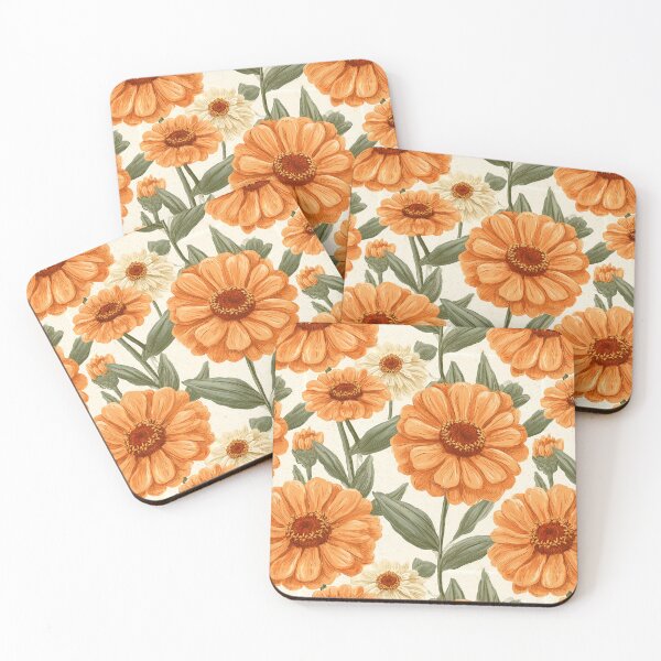 Item preview, Minimalistic Zinnia Print  - Retro Flower Floral - Graduation Gifts designed and sold by RoyalStarsPatts.