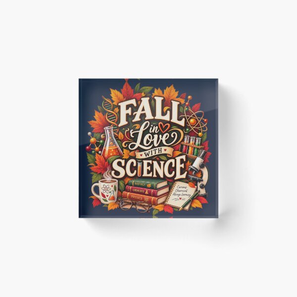 Item preview, Fall in Love With Science – Autumn Science Teacher Design designed and sold by astersgraphics.
