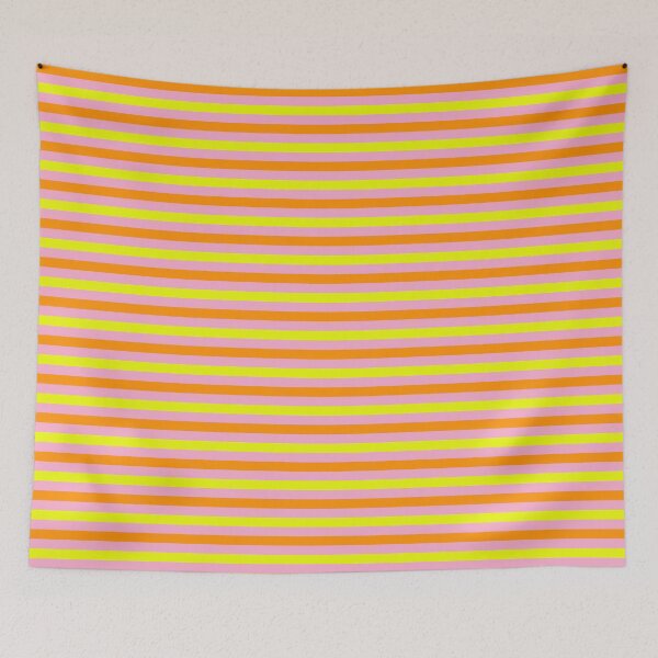 Item preview, Orange And Yellow Stripes Design Pink  designed and sold by PatternTitan.