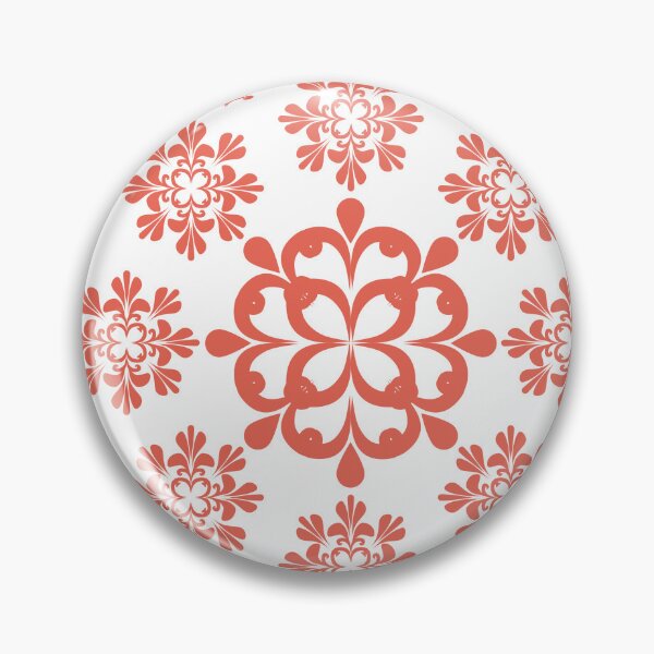 Item preview, Terracotta Red Floral Mandala Pattern Vector Background designed and sold by Ei-Ei.