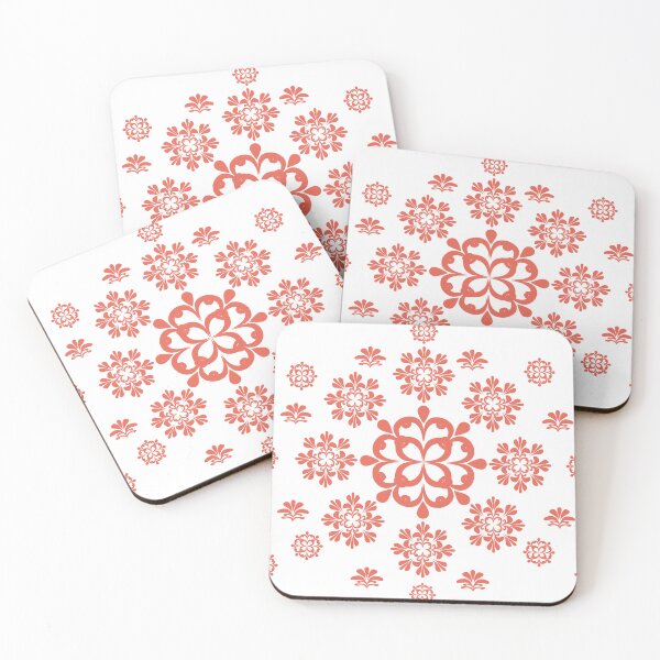 Item preview, Terracotta Red Floral Mandala Pattern Vector Background designed and sold by Ei-Ei.