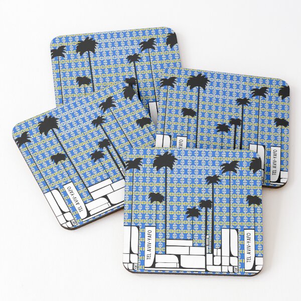 Item preview, Rosh Hashana Gift - Tel Aviv Tayelet Blue Tiles designed and sold by French Papyrus Studio.