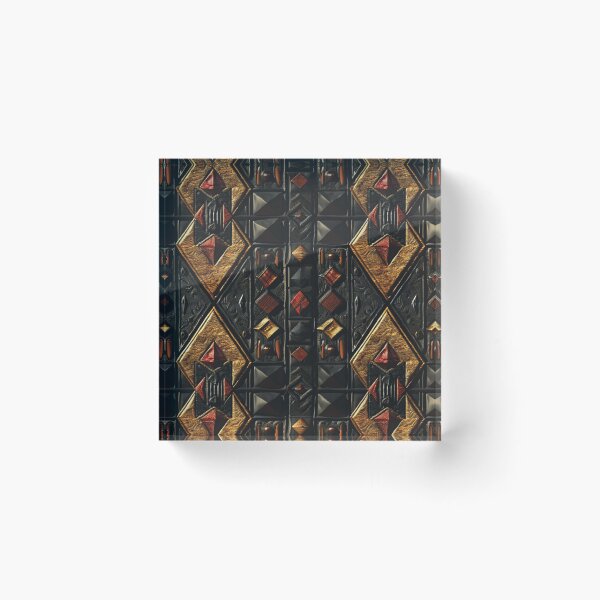 Item preview, African-Inspired Golden, Red And Black Luxurious Pattern designed and sold by DEC02.