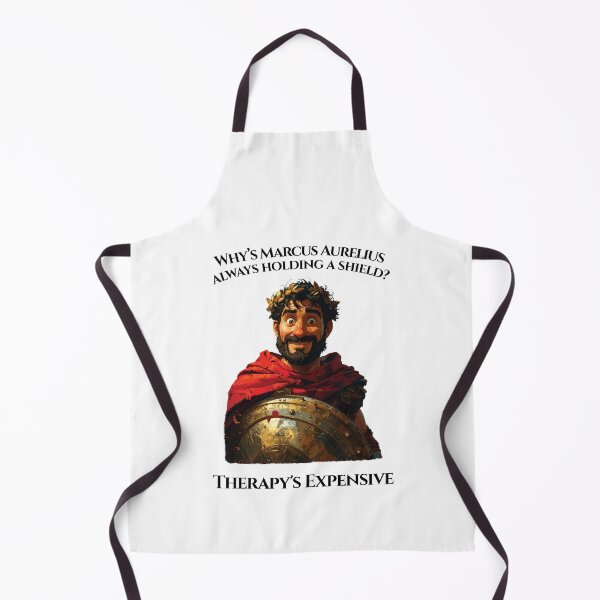 Item preview, Why’s Marcus Aurelius always holding a shield? | Stoic Core Humorous Philosophy Design - Black Version designed and sold by Stoic Core.