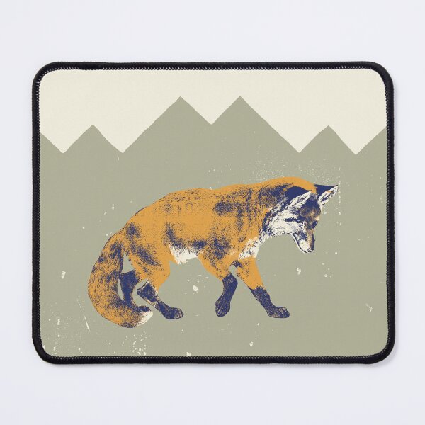 Item preview, A historic fox with abstract olive green mountains designed and sold by PbHistory.