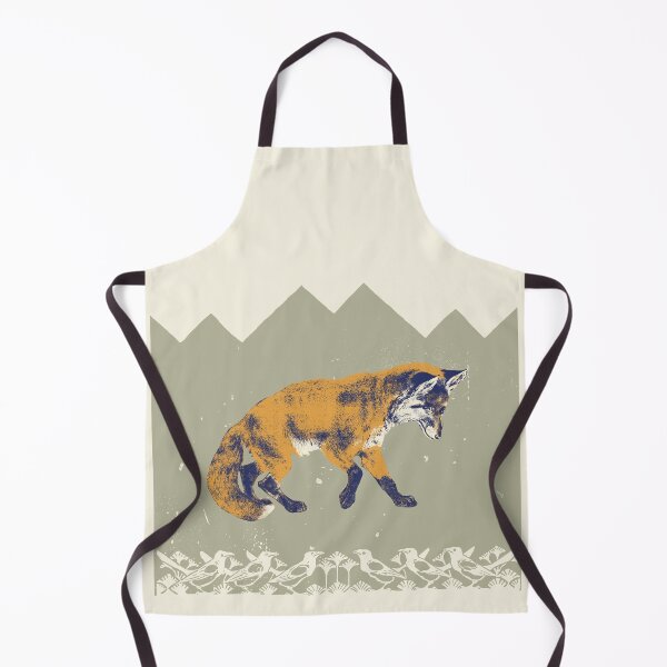 Item preview, A historic fox with abstract olive green mountains designed and sold by PbHistory.