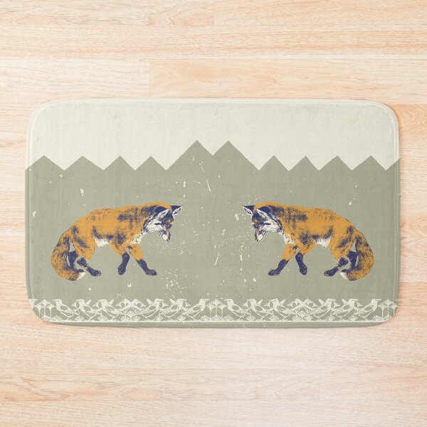Item preview, A historic fox with abstract olive green mountains designed and sold by PbHistory.