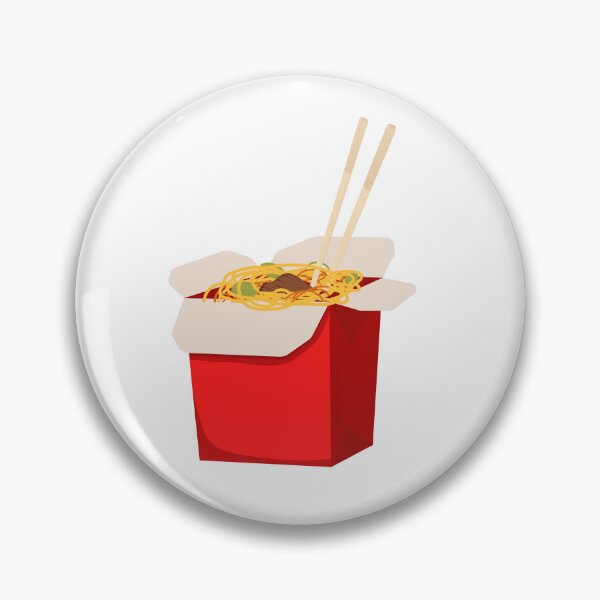 Item preview, Chinese Noodles in Red Takeout Box with Chopsticks – Cutout designed and sold by EmeraldeaArt.