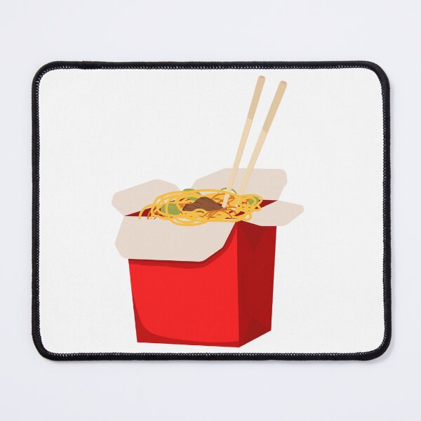 Item preview, Chinese Noodles in Red Takeout Box with Chopsticks – Cutout designed and sold by EmeraldeaArt.