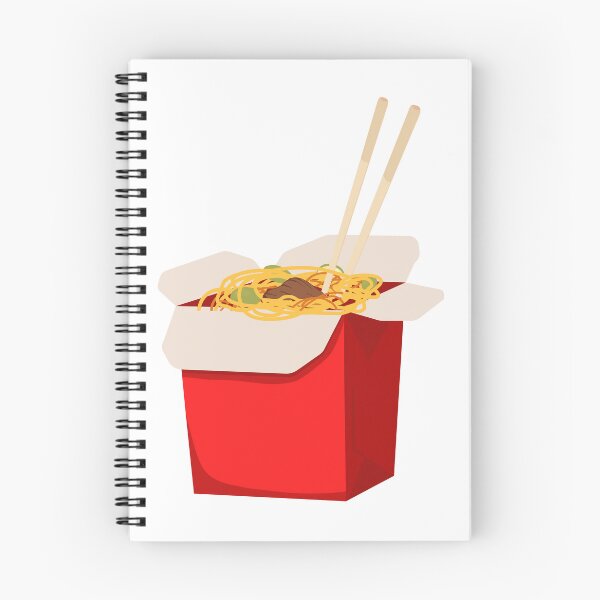 Item preview, Chinese Noodles in Red Takeout Box with Chopsticks – Cutout designed and sold by EmeraldeaArt.