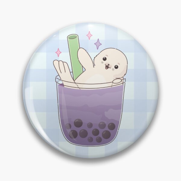 Item preview, Taro Boba Seal designed and sold by hungrypetsstudio.