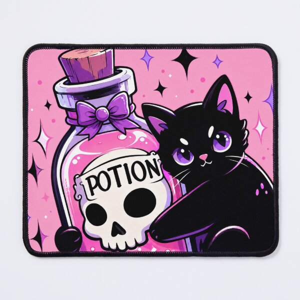 Item preview, Black Cat Potion | Cute Witchy Cat Magic Kawaii Halloween Aesthetic designed and sold by AbstractAuraArt.