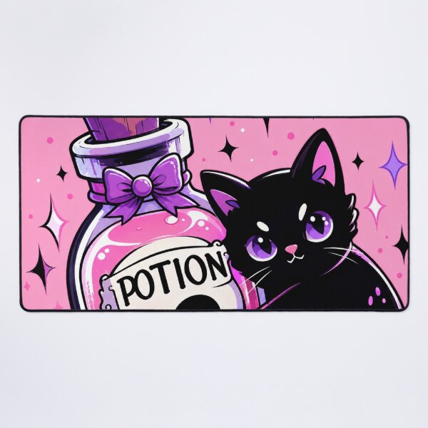 Item preview, Black Cat Potion | Cute Witchy Cat Magic Kawaii Halloween Aesthetic designed and sold by AbstractAuraArt.