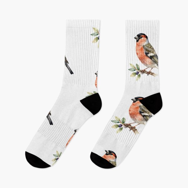 Item preview,  Bullfinch Watercolor Illustration | Elegant Songbird Nature Artwork designed and sold by Rood Art Studio.