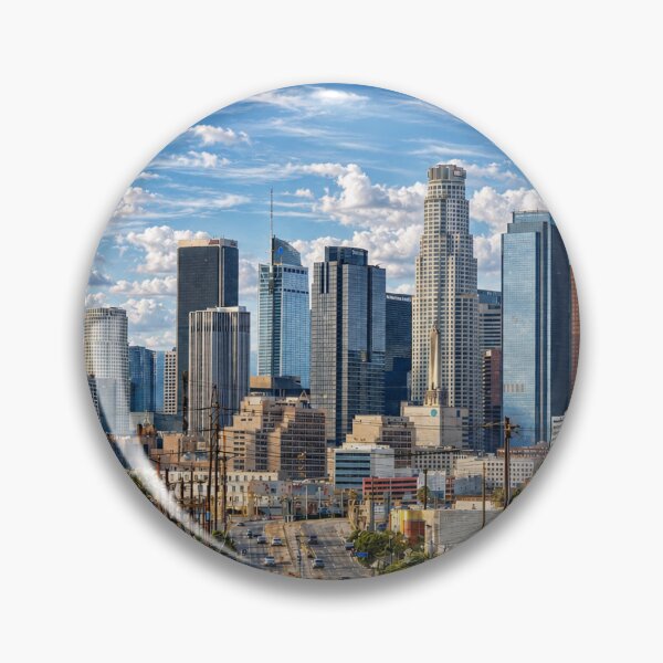 Item preview, Downtown Los Angeles Skyline Under Dramatic California Skies designed and sold by Kimberly Palmer.