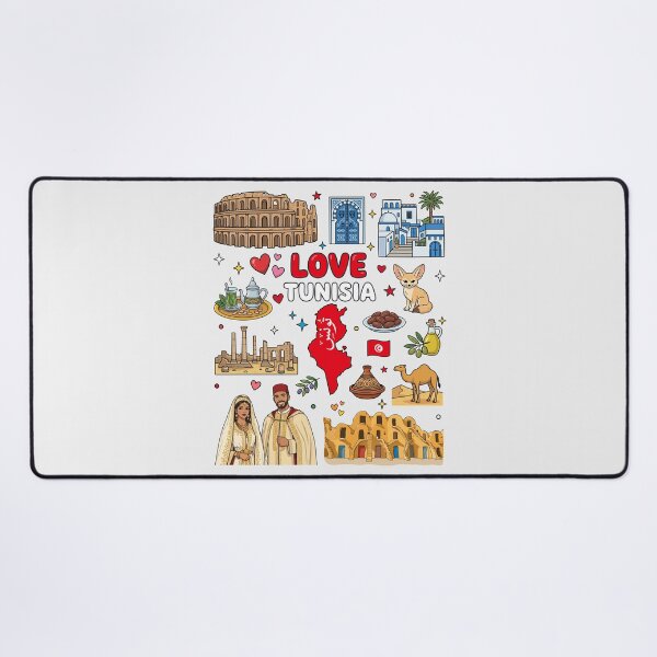Item preview, Love Tunisia Cultural Icons, El Jem & Mediterranean Art أحب تونس - توثيق فني لأبرز المعالم والتراث التونسي designed and sold by mashmosh.