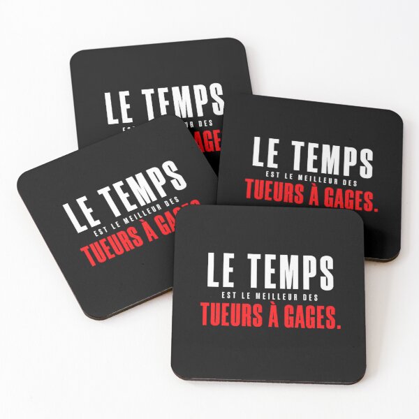 Item preview, Time is the Best Hitman – Dark Minimalist Quote | Black Red Typography | by Plushiworld tm designed and sold by PLUSHIWORLDtm.