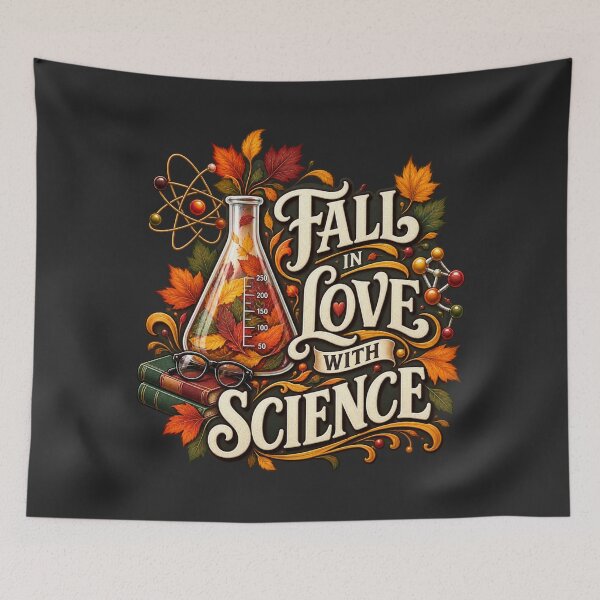 Item preview, Fall in Love With Science – Autumn STEM Teacher Design designed and sold by astersgraphics.