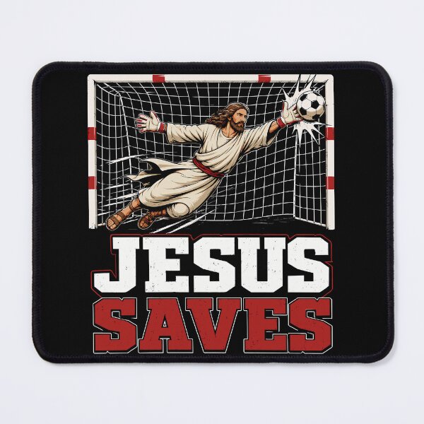 Item preview, Jesus Saves Funny Jesus Football Humor designed and sold by gordonbwyashop.