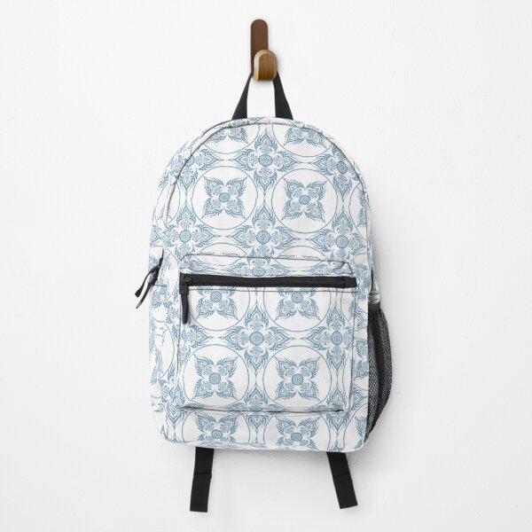 Item preview, Light Blue Thai Floral Ornamental Pattern designed and sold by Mousy17.