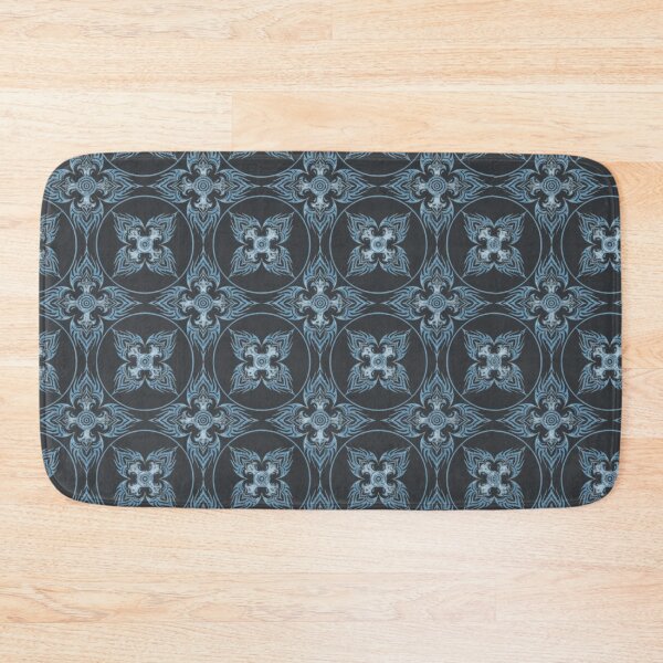 Item preview, Light Blue Thai Floral Ornamental Pattern designed and sold by Mousy17.